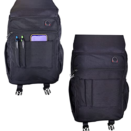 Large Sling Bag Laptop Backpack Cross Body Messenger Bag Shoulder Travel Rucksack (C- Black) - color: C- Black