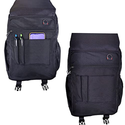 Large Sling Bag Laptop Backpack Cross Body Messenger Bag Shoulder Travel Rucksack (C- Black) - color: C- Black