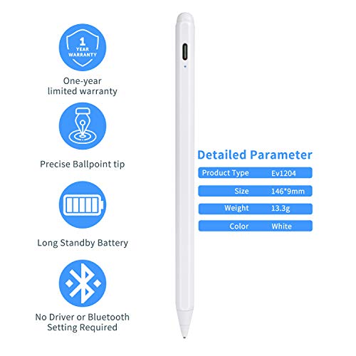 Stylus Pens for HP Envy X360 Convertible 2-in-1 Touch Screen Laptop 15.6" | Active Stylus Digital Pencil Fine Tip Stylus for HP Envy X360 Convertible 2-in-1 Laptop 15.6" Pen,White