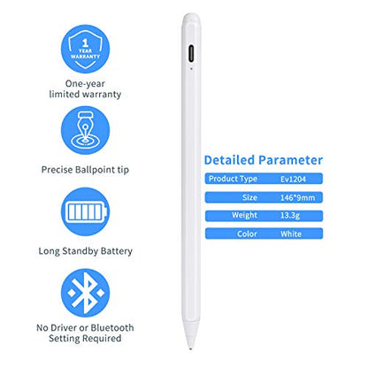 Stylus Pens for HP Envy X360 Convertible 2-in-1 Touch Screen Laptop 15.6" | Active Stylus Digital Pencil Fine Tip Stylus for HP Envy X360 Convertible 2-in-1 Laptop 15.6" Pen,White