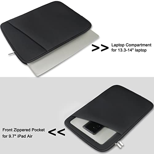 Askuko Laptop Sleeve 14 inch, Durable Carrying Bag Shockproof Protective Case Cover, Handbags Briefcase Laptop Bag Compatible with 14" MacBook Air/Pro HP Asus Lenovo Notebook Computer, Grey - color: Gray, size: 14 inch