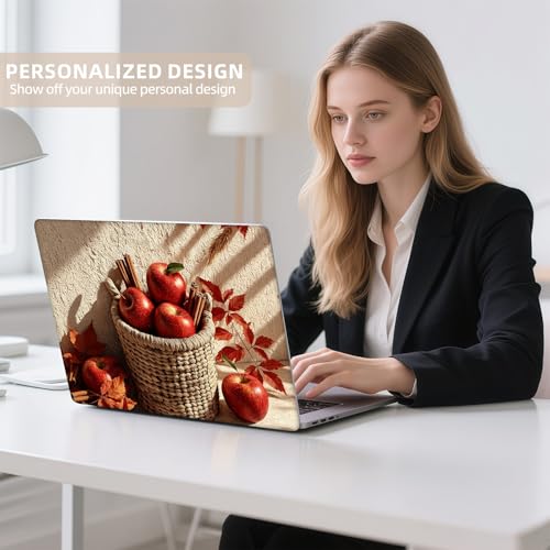 Universal Laptop Skin Sticker for 12/13/14/15.6 Inch Laptops, Reusable Vinyl Laptop Decal Cover, Waterproof Scratch Resistant Notebook Skin with 2 Wrist Pads,Autumn Basket - color: Autumn Basket
