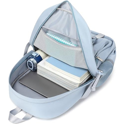 abshoo School Backpack for Girls Bookbag with Lunch Bag Teen Girls School Bag Travel Daypack (LightsteelBlue) - color: Lightsteelblue