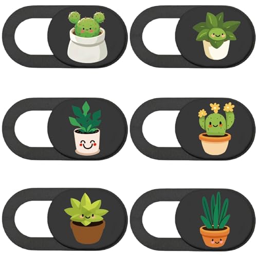 6Pcs 6 Styles Phone Front Camera Blocker Plant Laptop Camera Cover Privacy Guard Webcam Protector Blocker for Laptop Desktop Computer Tablet Notebook Mini PC Accessories Home Office Use - color: Plants-2
