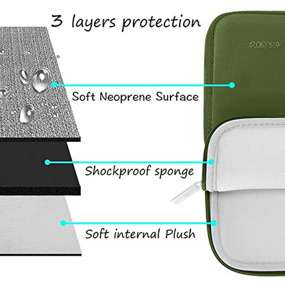 MOSISO Laptop Case 13.3 inch, 13-13.3 inch Laptop Sleeve with Small Case | Compatible with MacBook Air/Pro 13/Pro 14 M5 M4 M3 M2 M1, HP Dell ASUS Lenovo, Neoprene Computer Sleeve Bag, Army Green - color: Army Green, size: 13.3 inch