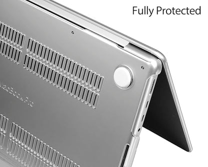 UESWILL for MacBook Pro 16 inch Case M5 M4 M3 M2 M1 A3429 A3428 A3403 A3186 A2991 A2780 A2485 (2021-2026 Release), Glossy See Through Hard Shell Cover + Microfiber Cloth, Transparent - color: Transparent, size: MacBook Pro 16" (M1 M2 M3 M4 M5)