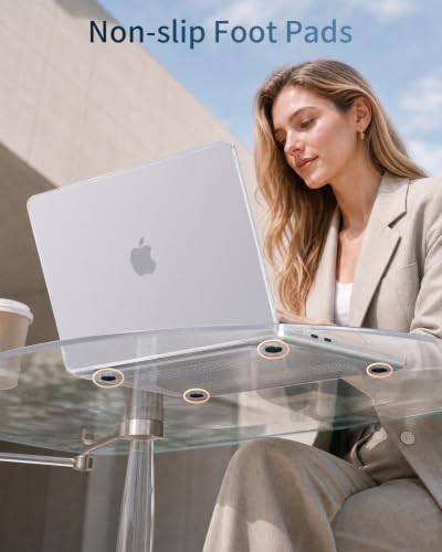 Matte Clear Laptop Cover for MacBook Air 13 inch Case 2026-2022 | 13.6-in Mac M5 M4 M3 M2 Chip Model A3449 A3240 A3113 A2681, Ultra Thin Hard Shell Protect From Scratches, Frosted Transparent - color: Matte Transparent, size: MacBook Air 13.6"