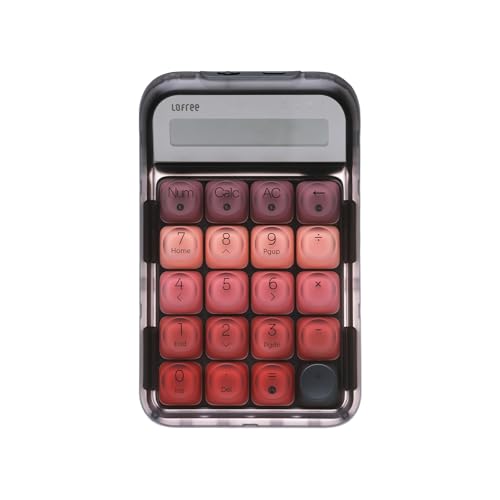 LOFREE Lipstick-Style Tri-Mode Wireless Mechanical Numpad with 4-Level Adjustable Backlight, Hot-Swappable, Rechargeable Wireless Numpad with Bluetooth /2.4G Wireless/USB-C Wired Connection