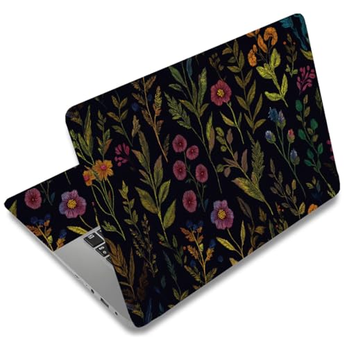 SUPERDANT Laptop Skin Sticker Flowers Laptop Notebook Decals Floral | Personalized Universal Computer Wrap Vinyl Skin Stickers Cover Art Decal Removable 12-15.6 Inch Scratch-Resistant Gift