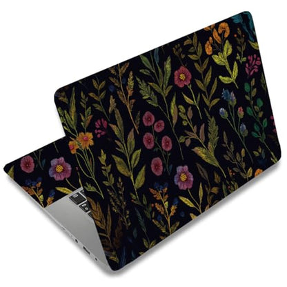 SUPERDANT Laptop Skin Sticker Flowers Laptop Notebook Decals Floral | Personalized Universal Computer Wrap Vinyl Skin Stickers Cover Art Decal Removable 12-15.6 Inch Scratch-Resistant Gift