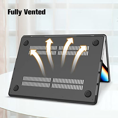 Fintie Hard Shell Case for MacBook Pro 14 Inch, Frost Black | A3434 A3112 A3185 A3401 A2992 A2918 A2779 A2442 A3426 A3427, 2021-2026, M5/M4/M3/M2/M1 - color: Frost Black, size: Pro 14 Inch