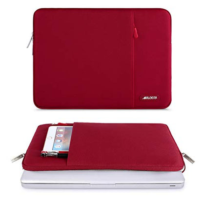 MOSISO Laptop Case 13 inch, Laptop Sleeve Bag with Pocket | Compatible with MacBook Neo A3404 2026/Air/Pro 13 M5/M4/M3/M2/M1 2026-2016, Polyester Vertical Computer Bag, Red - color: Red, size: 13 inch