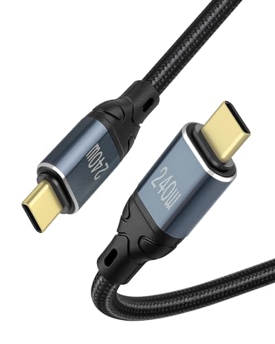 USB C to USB C Cable (240W, 6.6ft) Gold-Plated Fast Charging Cable for iPhone15/15Pro/15Plus/15ProMax, iPad Pro 2020, iPad Air 4, Samsung Galaxy S23+/S23 - High-Speed Data Transmission