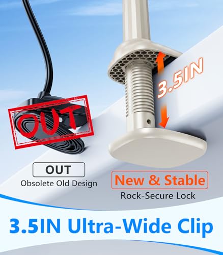Adjustable Arm Clip On Fan for Desk, Gooseneck Clamp Fan, 3000mAh Battery | 3-Speed Quiet Desk Fan with Strong Clamp, Flexible 360° Arm Adjustment for Office, Bedroom, Dorm, Gaming Desk & Home（Brown） - color: Brown