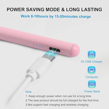 Stylus Pen Android for HD 10/Max 11 for Samsung/Lenovo S Pen(Pink) - color: Pink