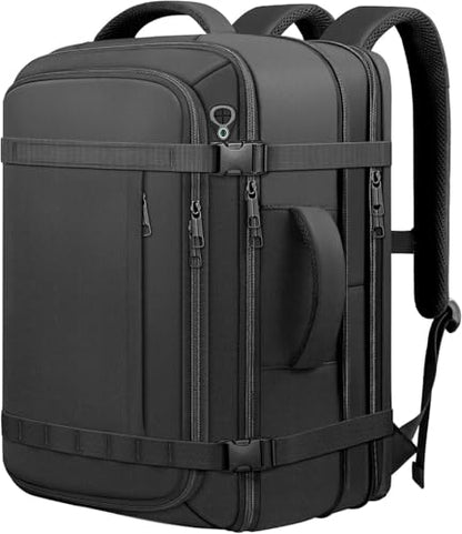 Travel Backpack with LifetimeWarranty,Expandable Carry on Backpack,Black | Expands 35L to 45L,Fits 17.3"Laptop Notebook,Water Resistant Weekender Backpack Business Trips Cable Access Port,Daily Travel - color: Black, size: Standard（35L-45L）