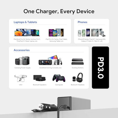 HKY PD 100W 96W 90W 87W 70W 67W 61W USB C Laptop Car Charger DC 12V-24V Travel Adapter for 2022 2021 MacBook Pro 16"15"14",Mac Air 13",Surface Pro 9 8/Book 3 2,Lenovo Thankpad Yoga,Dell XPS Latitude