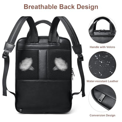 Shrrie 15.6" Laptop Backpack,Business Work Backpack Briefcase,Durable Computer Backpack for Office,Travel,College,Two-tone Black - color: Two-tone Black