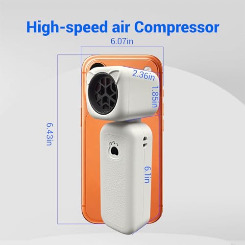 Compressed Air Duster, 2000mAh Battery with Up to 2 Hours of Run Time, 4-in-1 Multifunctional Design, Dust Blower for Computers, Keyboards, Home, Outdoor Use, and Cars （Black） - color: Black