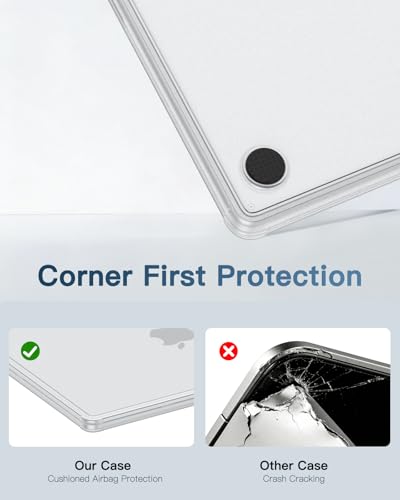 Fintie Matte Case for MacBook Air 13.6 Inch 2026-2022, Frost Clear | M5 M4 M3 M2 A3449 A3240 A2681 A3113, Anti-Scratch, Fingerprint Resistant, TPU Bumper, Hard Shell Cover - color: Frost Clear