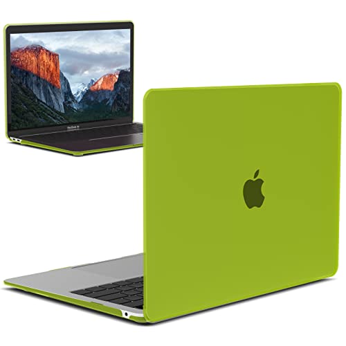 IBENZER Compatible with New MacBook Air 13 inch Case 2022 2021 2020 M1 A2337 A2179 A1932, Plastic Hard Shell Case for Mac Air 13 Retina Display with Touch ID (2018-2022), Avocado Green,AT13AVGN - color: Avocado Green