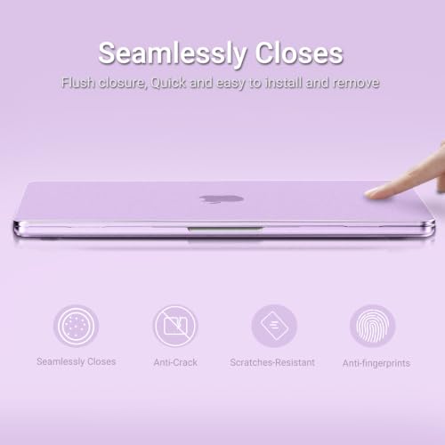 MOSISO Compatible with MacBook Neo Case 13 inch 2026 Release Model A3404 | Seamlessly Closes & Fingerprint-Resistant Protective Hard Shell Cover, Great for Work Travel Study Daily Use, Purple - color: Purple