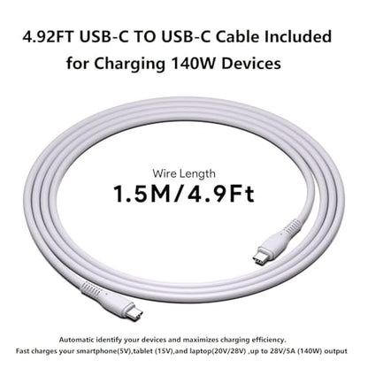 140W 135W 130W 100W 95W 90W USB-C Laptop Car Charger PD3.1 12V-24V DC Adapter for MacBook Pro 16" /MacBook Air,Dell XPS/Latitude/Precision/Chromebook,Lenovo,HP,Asus,Toshiba/Steam Deck/Tablet/Phone