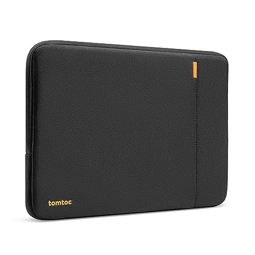 tomtoc 360° Protective Laptop Sleeve for 14-inch New MacBook Pro M5 Pro/Max (2026) A3426 A3427 A3434 M4/M3/M2/M1 A3112 A3401 A3185, Water-Resistant Laptop Case Fits Dell XPS 14 & 13.8" Surface Laptop - color: Black, size: 14-inch for New MacBook Pro