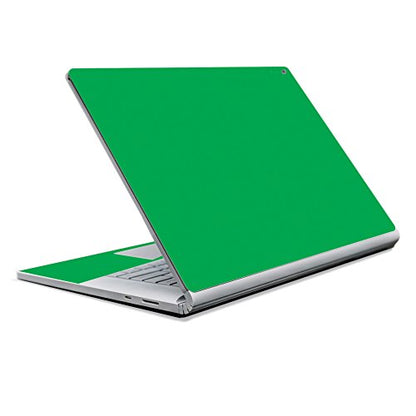 MightySkins Skin Compatible With Microsoft Surface Book 2 13" (2017) - Solid Green | Protective, Durable, and Unique Vinyl Decal wrap cover | Easy To Apply, Remove, and Change Styles | Made in the USA - color: Green