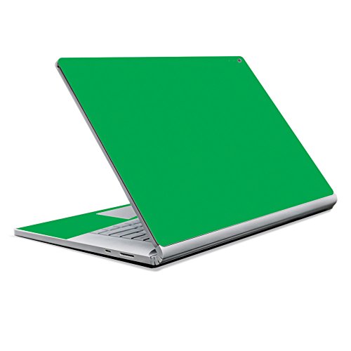 MightySkins Skin Compatible With Microsoft Surface Book 2 13" (2017) - Solid Green | Protective, Durable, and Unique Vinyl Decal wrap cover | Easy To Apply, Remove, and Change Styles | Made in the USA - color: Green