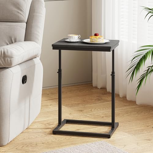 TUTOTAK End Table, Side Table, Tall Couch Table, Sofa Table | for Living Room, Bedroom, Black TB01BK083P - color: Black, size: 1 Pack, style: Large