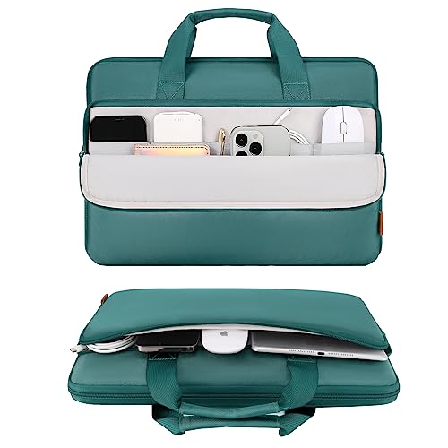DOMISO 17 inch Laptop Sleeve Protective Case Cover Compatible with 17-17.3 inch HP Dell ASUS Lenovo Chromebook,Waterproof Computer Cases Bag with Handle,Green - color: Green, size: 17-17.3 inch