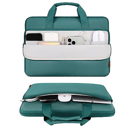 DOMISO 17 inch Laptop Sleeve Protective Case Cover Compatible with 17-17.3 inch HP Dell ASUS Lenovo Chromebook,Waterproof Computer Cases Bag with Handle,Green - color: Green, size: 17-17.3 inch
