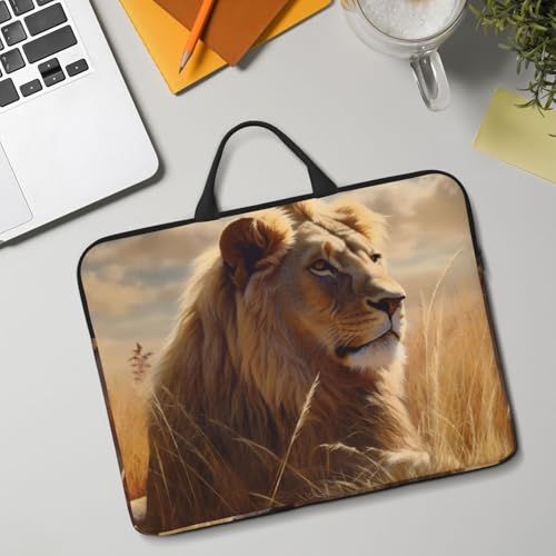 14 inch Laptop Sleeve with Handle Shockproof Laptop Bag Waterproof Computer Cover Bag Prairie Lion Briefcase