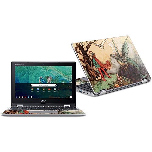 MightySkins Skin Compatible With Acer Chromebook Spin 11" CP311 - Tale Of A Dragon | Protective, Durable, and Unique Vinyl Decal wrap cover | Easy To Apply, Remove, and Change Styles | Made in the USA - color: Tale Of A Dragon