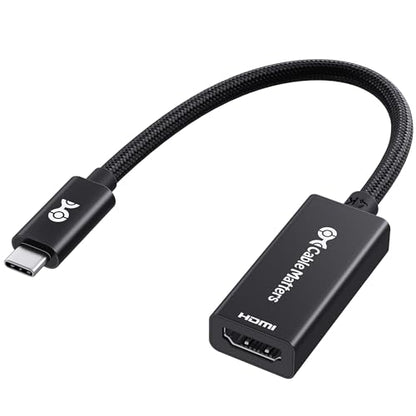 Cable Matters Braided Aluminum USB C to HDMI Adapter, 4K USB-C to HDMI | 4K@60Hz / 2K@144Hz, USB Type C to HDMI, for iPhone 17/16, MacBook, Tablet, TV, and Monitor
