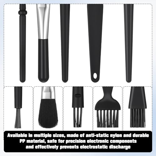 7 PCS Mechanical Keyboard Cleaning Kit with Wire Keycap Puller, | Switch Remover & 5 Anti-Static Brushes, Professional Keyboard Cleaner Tool Set for Computer, Laptop, PCB Motherboard
