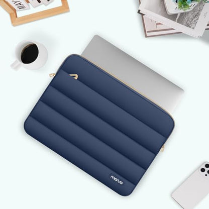 MOSISO Laptop Case 13.3 inch,13-13.3 inch Puffy Laptop Sleeve Compatible with MacBook Neo/Air 13.6 M5 M4 M3 M2 M1/Pro 13/14,HP Dell ASUS Lenovo,Polyester Horizontal Bag with Small Case,Midnight Blue - color: Midnight Blue, size: 13.3 inch