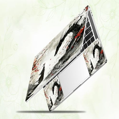 Laptop Skin Sticker Decal, Universal Reusable Vinyl Laptop Cover for 12" 13" 13.3" 14" 15" 15.4" 15.6" Notebook PC, Reusable Waterproof Scratch-Resistant with 2 Wrist Pads,Cherry Blossom Dragon - color: Cherry Blossom Dragon