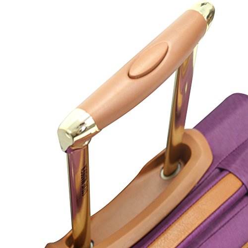Steve Madden Designer Luggage Collection - Lightweight Softside Expandable Suitcase for Men & Women - Durable 20 Inch Carry On Bag with 4-Rolling Spinner Wheels (Global Purple) - color: Global Purple, size: 20 inches