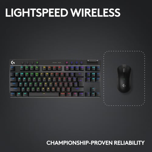 Logitech G Pro X Superlight 2 Lightspeed Wireless Gaming Mouse + G Pro X TKL Lightspeed Wireless Gaming Keyboard (Linear) Bundle - Black - color: Black, size: Classic, style: Mouse + Keyboard