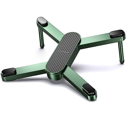 YICOSUN New Concept Laptop Stand - Adjustable Ergonomic Aluminum Riser for MacBook Pro/Air up to 15.6” - Foldable & Portable Computer Stand for Desk, Students, Office, Travel, Gaming - Green - color: Green