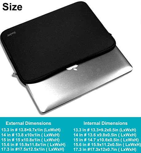 17 inch Laptop Sleeve Case, 17-17.3 Inch Resistant Neoprene Computer Bag | Laptop Sleeve, Computer Cover/Tablet Briefcase Carrying Bag Compatible Asus/Dell/Fujitsu/HP/Sony/Toshiba/Acer- (Black) - color: Black, size: 17.3 inch