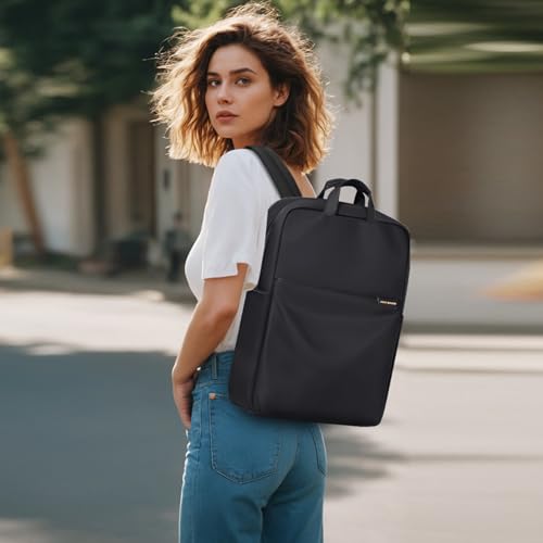 GOLF SUPAGS Travel Laptop Backpack for Women Anti Theft Slim Durable College Bookbag Business Computer Bag Fit 17Inch Notebook (Black, 17Inch) - color: Black, size: 17 Inch