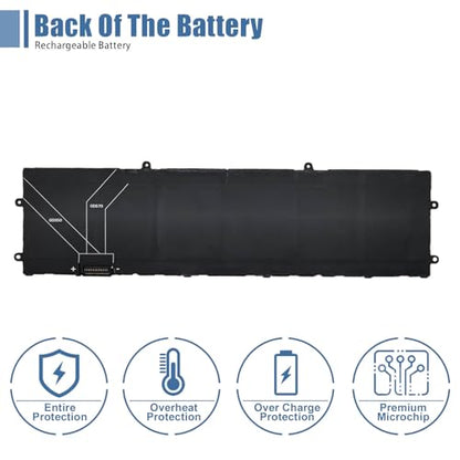 DWVRR Laptop Battery Replacement for Dell Alienware X15 R1 NAWX15R101 Series Notebook 817GN 11.4V 87Wh 7250mAh - size: 12.82*3.45*0.24 inch DWVRR