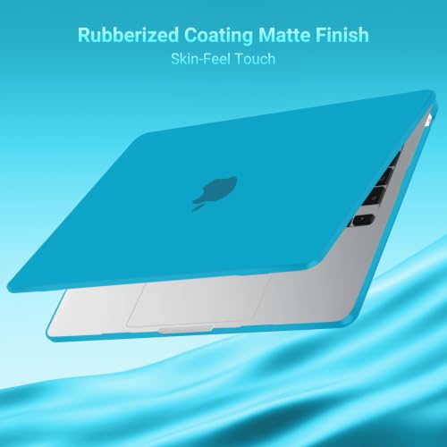 MOSISO Compatible with MacBook Air 13 inch Case M5 2026 M4 M3 M2 2025-2022 | A3449 A3240 A3113 A2681, Scratches-Resistant Protective Hard Shell for MacBook Air 13.6 inch Case, Aqua Blue - color: Aqua Blue