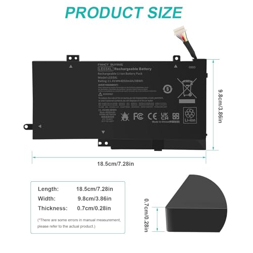 Fancy Buying LE03XL LE03 796356-005 796220-831 Laptop Battery for HP Envy X360 m6-w 15-w W103dx W010dx w102dx w101dx, Pavilion X360 13-S 15-bk 13-s120nr 13-s128nr 15-bk010nr TPN-W116 TPN-W113 - size: 7.28*3.86*0.28inch LE03XL