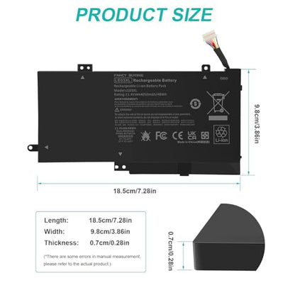 Fancy Buying LE03XL LE03 796356-005 796220-831 Laptop Battery for HP Envy X360 m6-w 15-w W103dx W010dx w102dx w101dx, Pavilion X360 13-S 15-bk 13-s120nr 13-s128nr 15-bk010nr TPN-W116 TPN-W113 - size: 7.28*3.86*0.28inch LE03XL