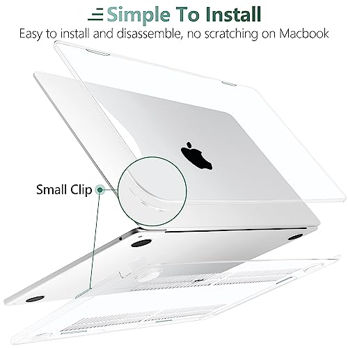 for MacBook Air 15 Inch Case M5 M4 M3 M2 (2026-2023) A3448 A3241 A3114 A2941, Protective Hard Shell Cover Compatible with Touch ID & Liquid Retina Display - Crystal Clear - color: Crystal Clear