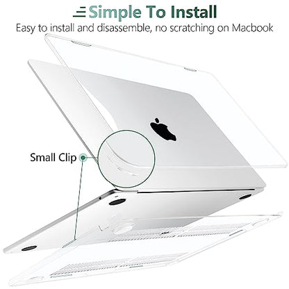 for MacBook Air 15 Inch Case M5 M4 M3 M2 (2026-2023) A3448 A3241 A3114 A2941, Protective Hard Shell Cover Compatible with Touch ID & Liquid Retina Display - Crystal Clear - color: Crystal Clear